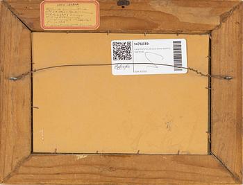 Luigi Serena, oil on paper-panel, signed.