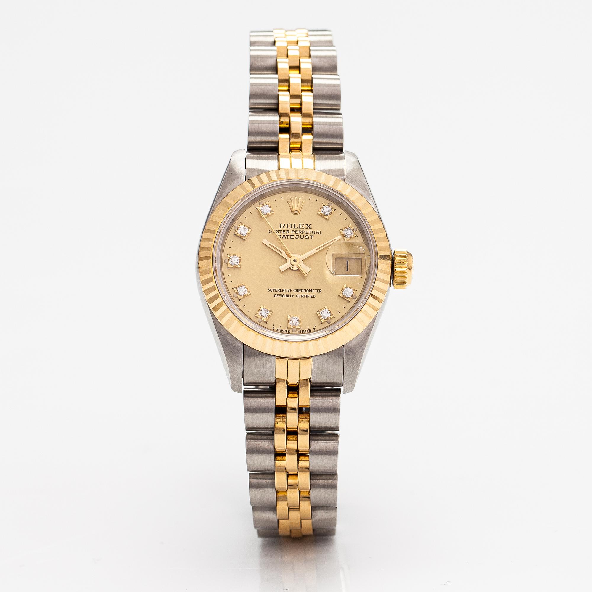 Rolex, Oyster perpetual, Datejust, armbandsur, 25 mm.