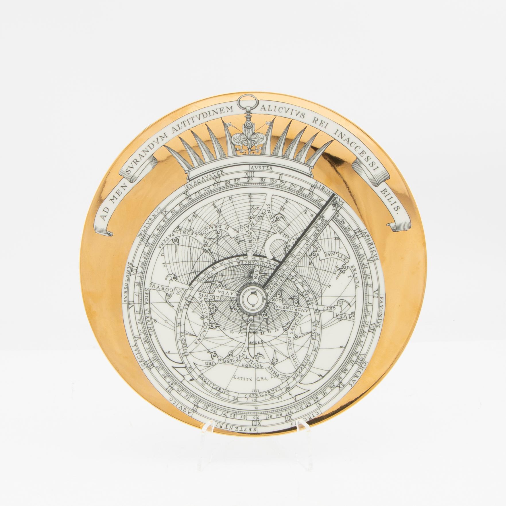 Piero Fornasetti, tallrikar, 5 st, "Astro Labio", Milano, Italien porslin.