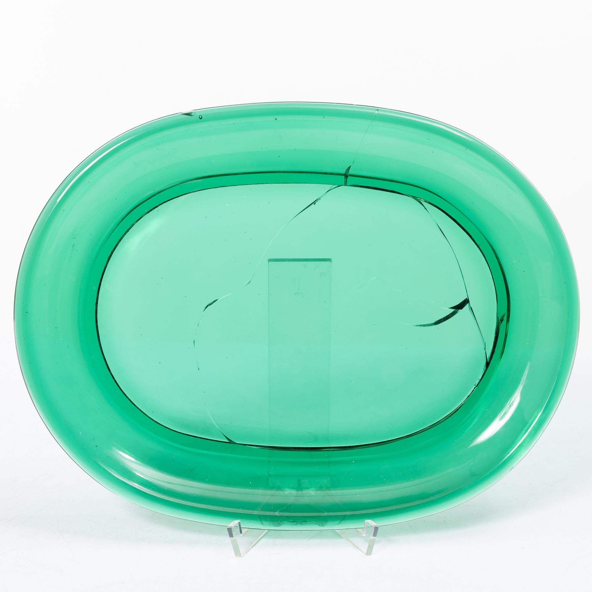 Josef Frank, Eleven lobster plates and eight bowls, Reijmyre/Gullaskruf for Svenskt Tenn, Sweden.