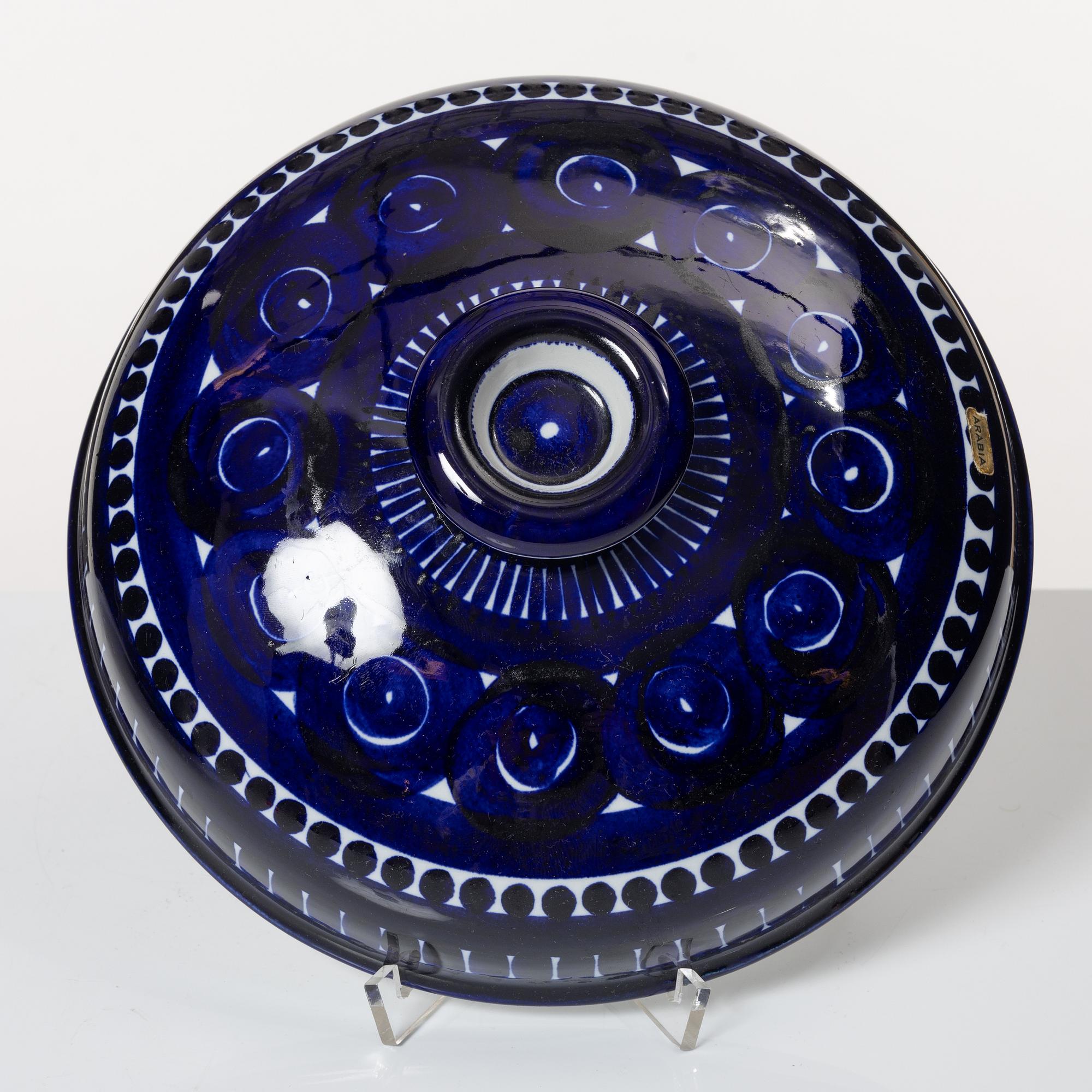 Ulla Procopé, terrin med lock, "Valencia", Arabia, Finland.