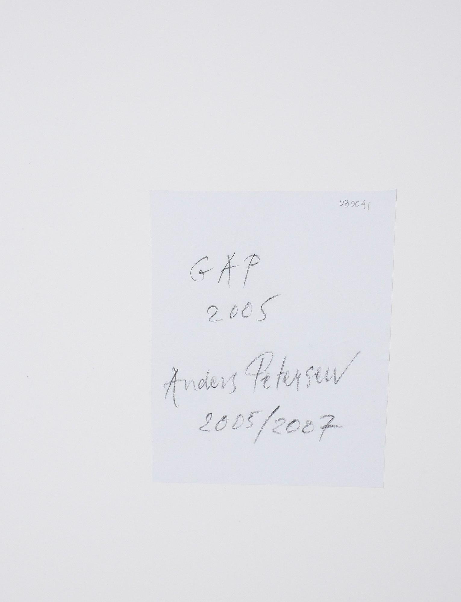 ANDERS PETERSEN, Ink-jet print, sign och dat 2005-2007 på etikett a tergo.