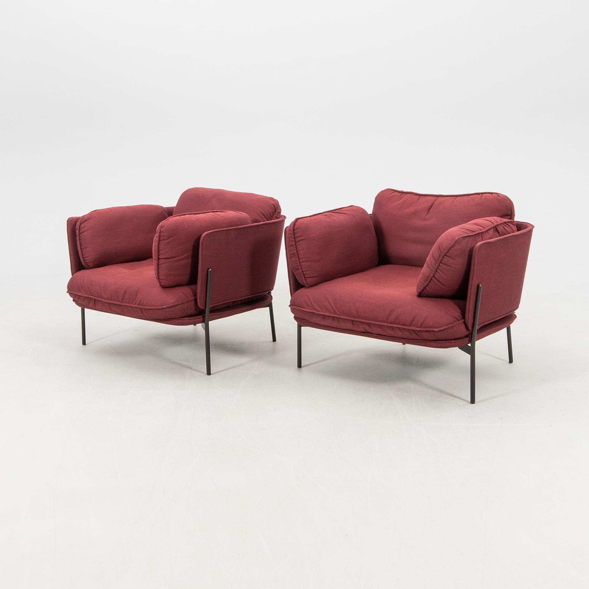 Luca Nichetto, a pair of "Cloud" armchairs for &tradition Denmark, 2020s.