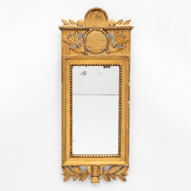 A Gustavian mirror, late 18th Century.