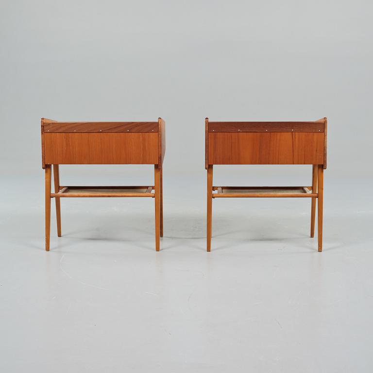 SÄNGBORD, ett par, 1950-tal.