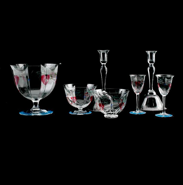 SERVISDELAR, glas, Eva Englund, bl a "Maja", Orrefors.