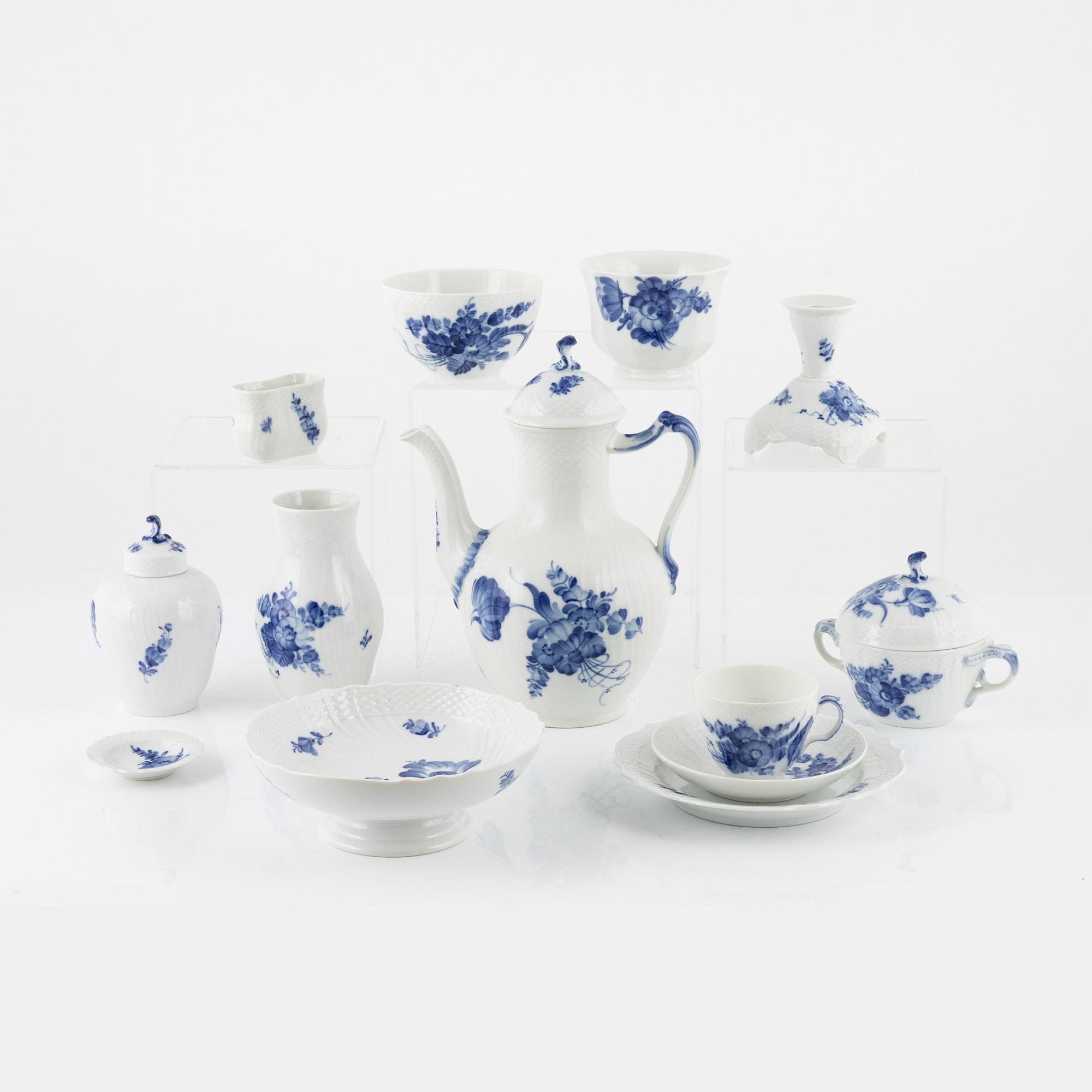 An 52-piece 'Blå Blomst' coffee service, Royal Copenhagen, Denmark.