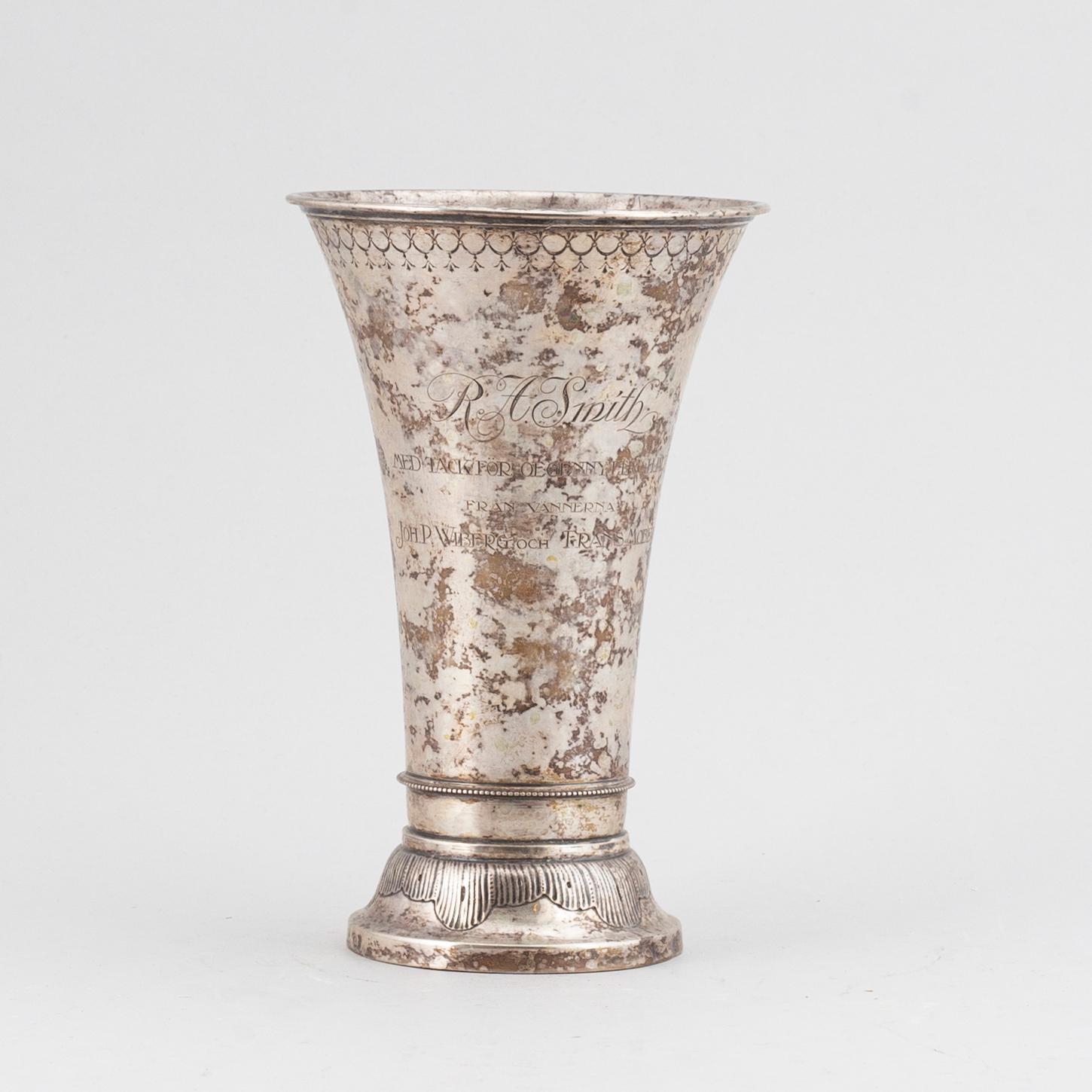 A silver vase, K Anderson, Stockholm, 1908.