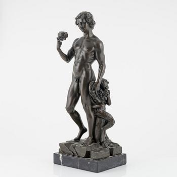 Michelangelo Buonarroti, after. Sculpture, bronze, total height 58 cm.