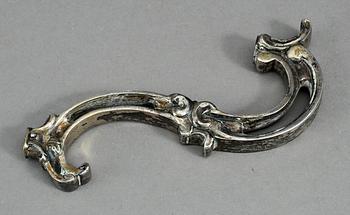 KANNA OCH GRÄDDKANNA, silver, Gustaf Möllenborg Feron, Stockholm bla 1860. Total vikt ca 1266 gram.