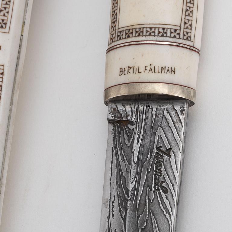 Bertil Fällman, helhornskniv, signerad.