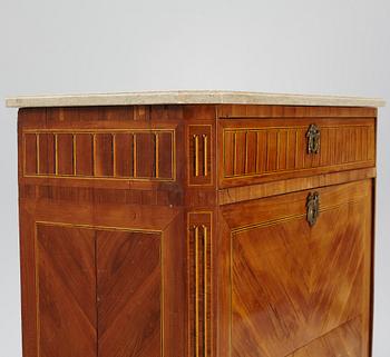 A presumably Dutch Louis XVI parquetry secretaire, late 18th century.