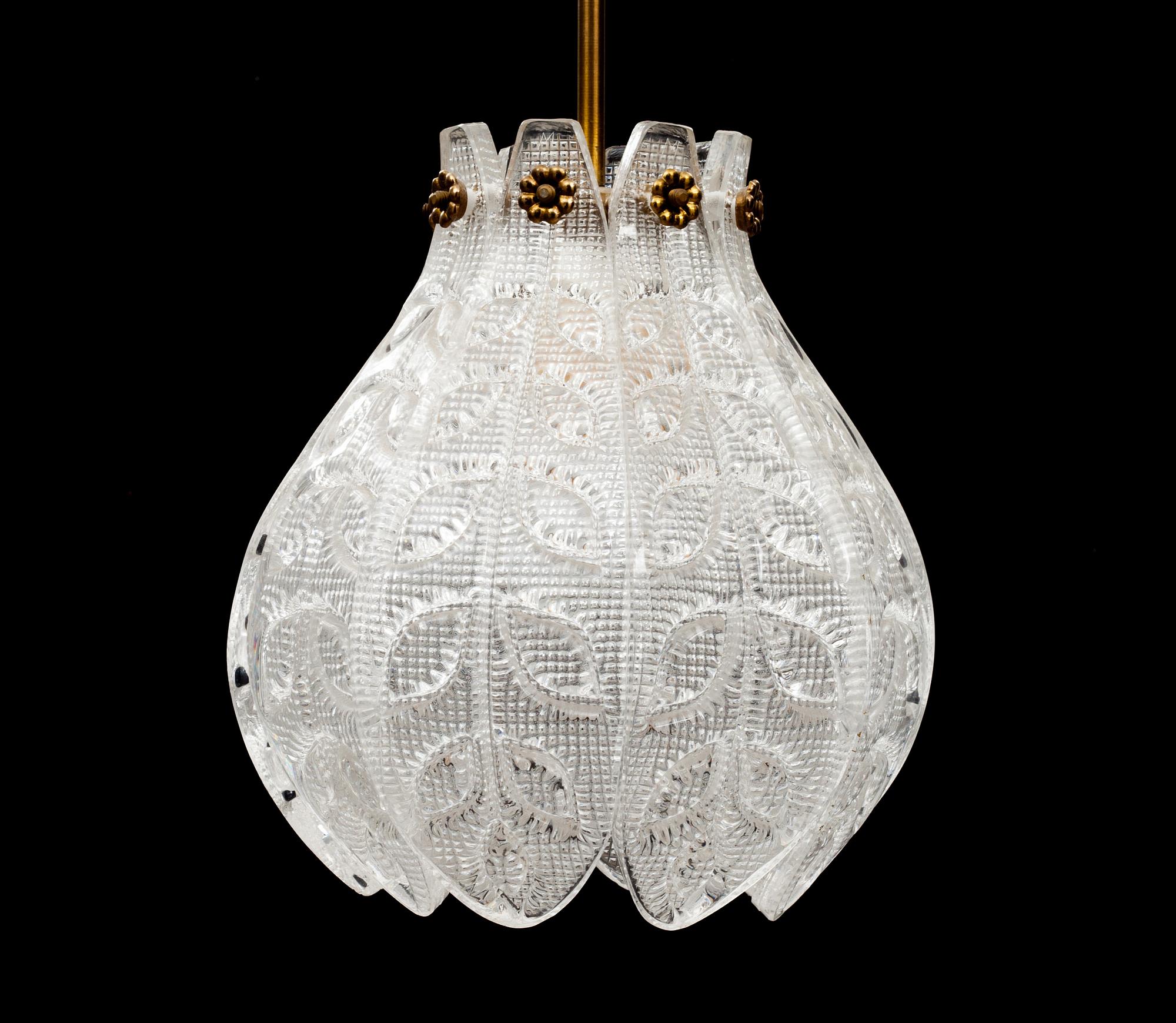 TAKLAMPA, Orrefors, 1900-talets mitt.