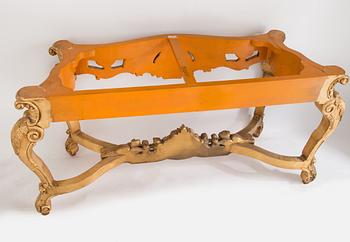 A later part of the 20th century mirror and consol table.