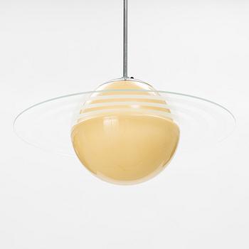 A 'Saturn' glass lamp, mid 20th century.