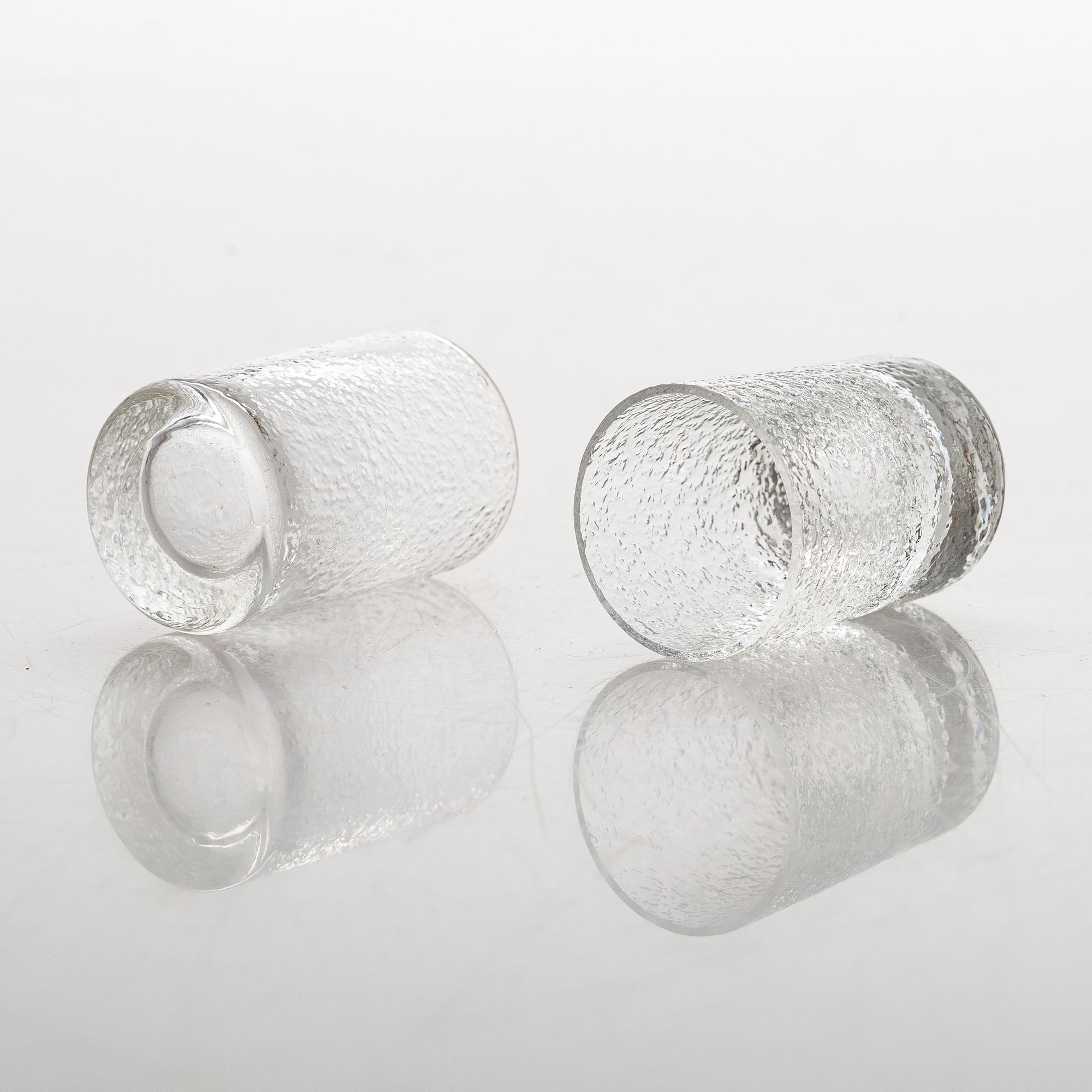 Tapio Wirkkala, snapsglas, 4 st, "Mini", Iittala. I originallåda.