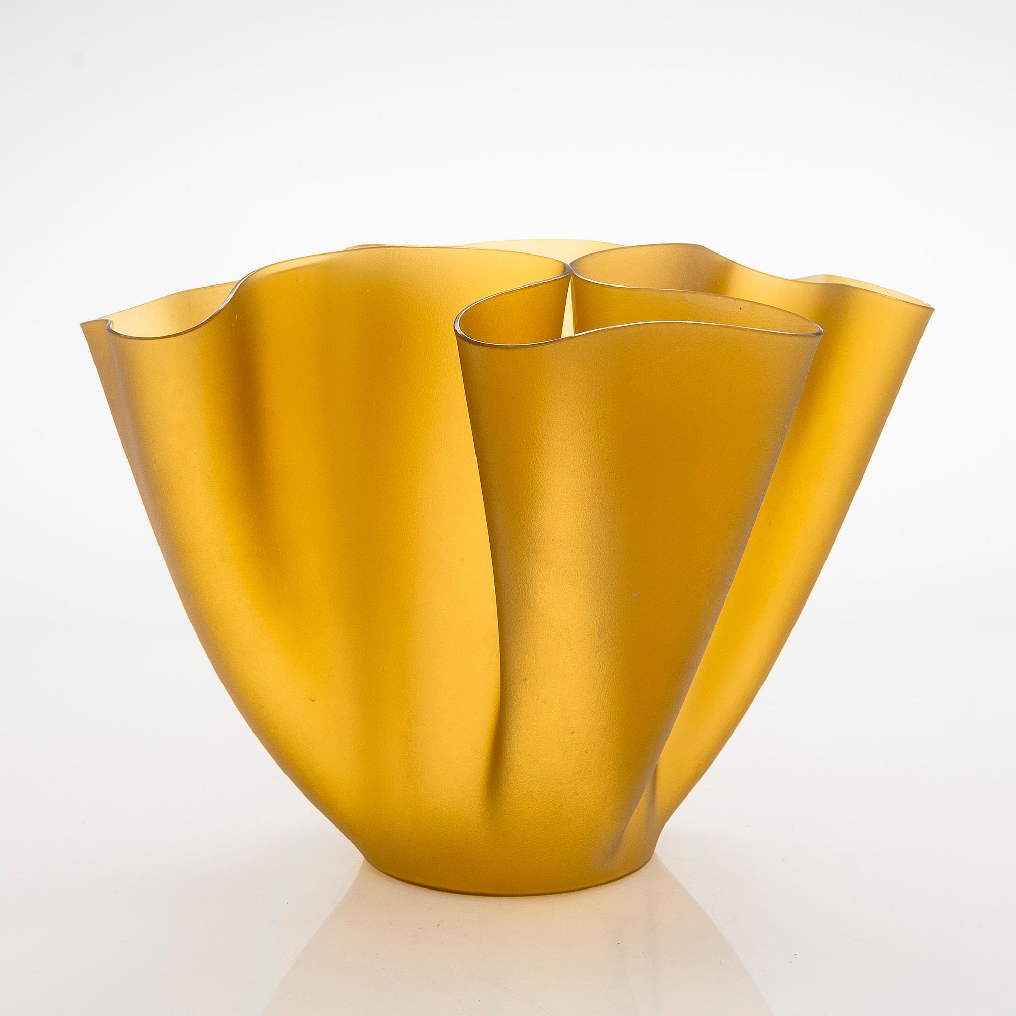 Pietro Chiesa, efter, vas, glas, "Cartoccio", Fontana Arte, osignerad.