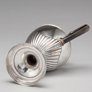 Olof Robert Lundgren, kaffekanna, silver, Åbo (1821-1882) daterad 1840, empire.