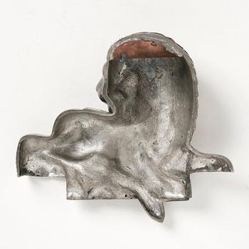 Anna Petrus, a pewter wall sculpture of a lion, Firma Svenskt Tenn, Stockholm probably 1920s-30s.