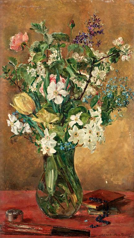 Anna Munthe-Norstedt, Blomsterstilleben med vårblommor.