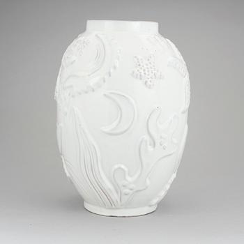 An earthenware vase designed by Anna-Lisa Thomson for Upsala-Ekeby.