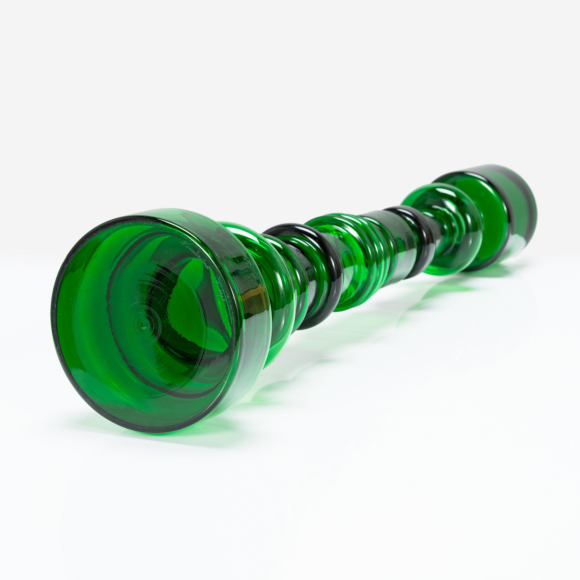 Oiva Toikka, kynttilänjalka/maljakko, "Majakka", signeerattu Notsjö Nuutajärvi.