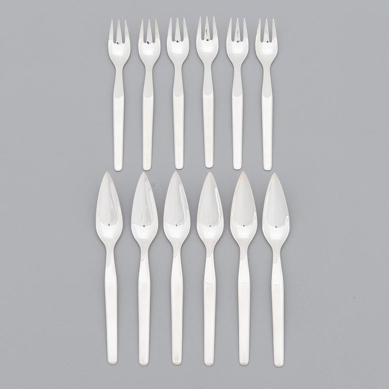 TAPIO WIRKKALA, FISKBESTICK, 12 st, sterling silver, "Marski", Kultakeskus, Tavastehus 2002.