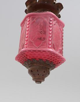 MÅNSKENSAMPEL, 1800-talets andra hälft, höjd ca 43 cm.