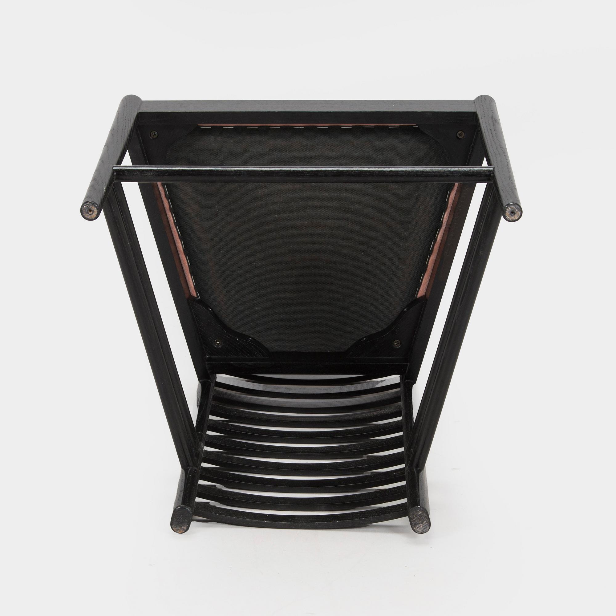 Charles Rennie Mackintosh, a 'Hill house 1' chair for Cassina, designed in 1902.