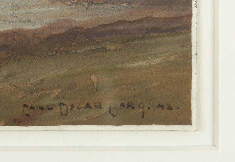 Carl Oscar Borg, Evening Landscape.