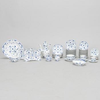 Royal Copenhagen, a 55-piece 'Musselmalet' porcelain coffee and tea service, Denmark 1955-58.