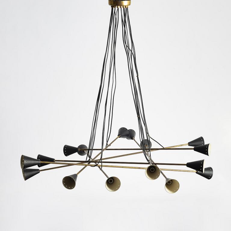 Taklampa, Sputnikmodell, Italien, 1900-talets andra hälft.