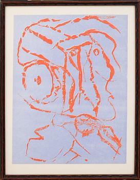 Pierre Alechinsky · PIERRE ALECHINSKY, färglitografi, ur XX:ième siècle No 14 1960.