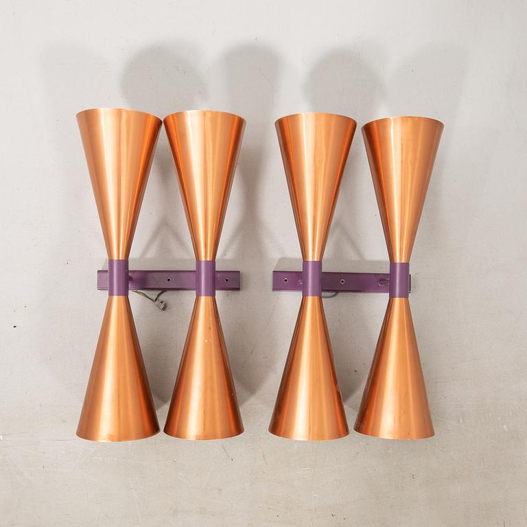 Hans-Agne Jakobsson, wall lamps a pair model S 2021 Markaryd 1960s.