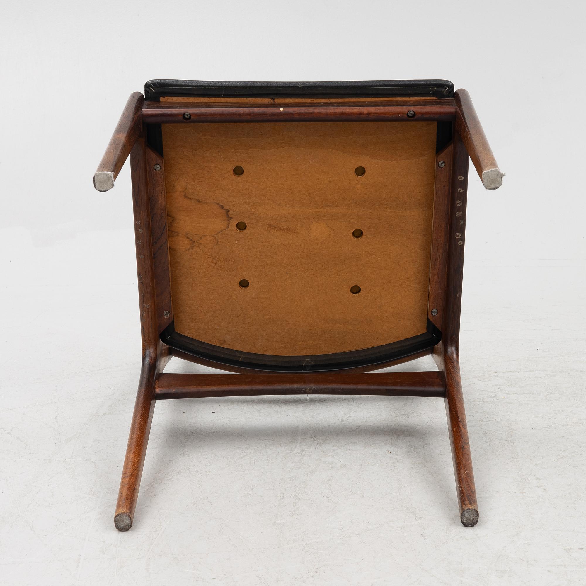 Six Rosewood chairs, Denmark, 1960's.