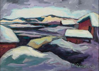 Paavo Sarelli, oil on board, signed and dated -93.