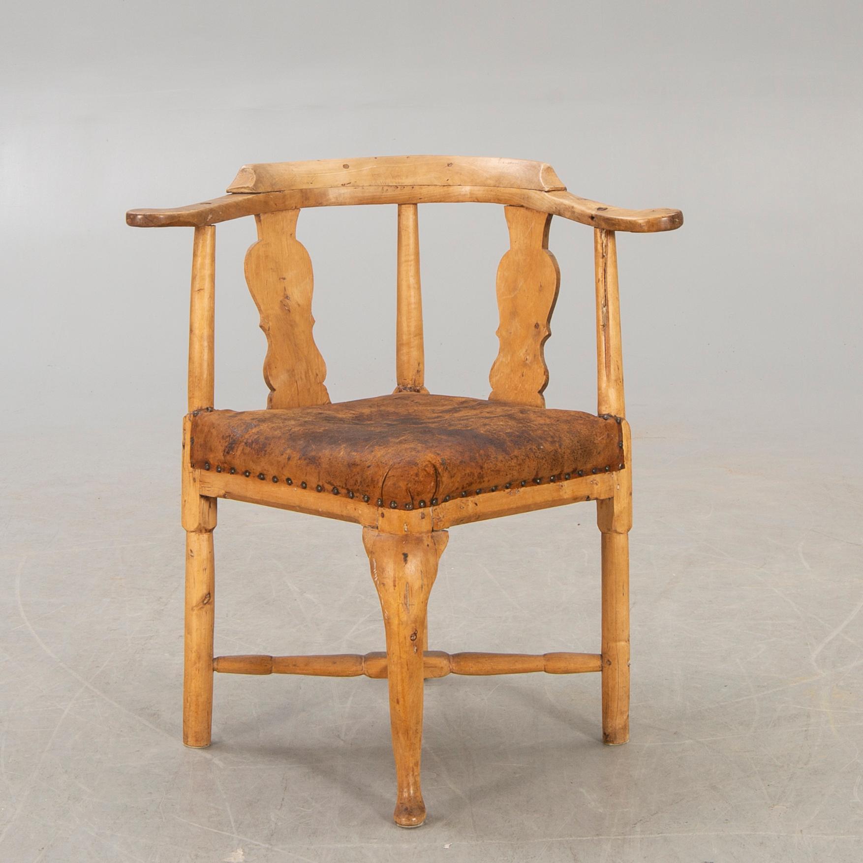 A Swedish Rococo chair mid 1700s.