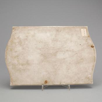 PENSELVAS SAMT BRICKA, porslin, Kina tidigt 1900-tal.