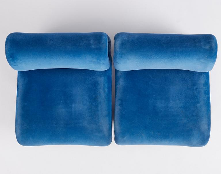 Jan Ekselius, a pair of lounge chairs, 'Etcetera', J.O. Carlssons Möbel AB, Vetlanda, 1960-70s.