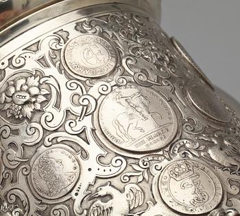 A Danish 19th century silver tankard.