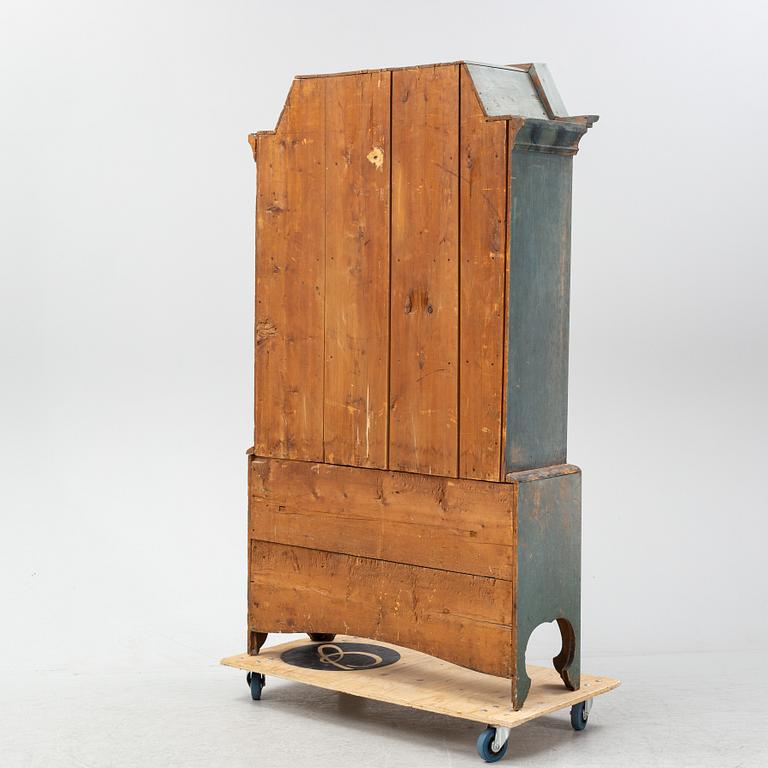 A painted Swedish cabinet from Jämtland, dated 1801.