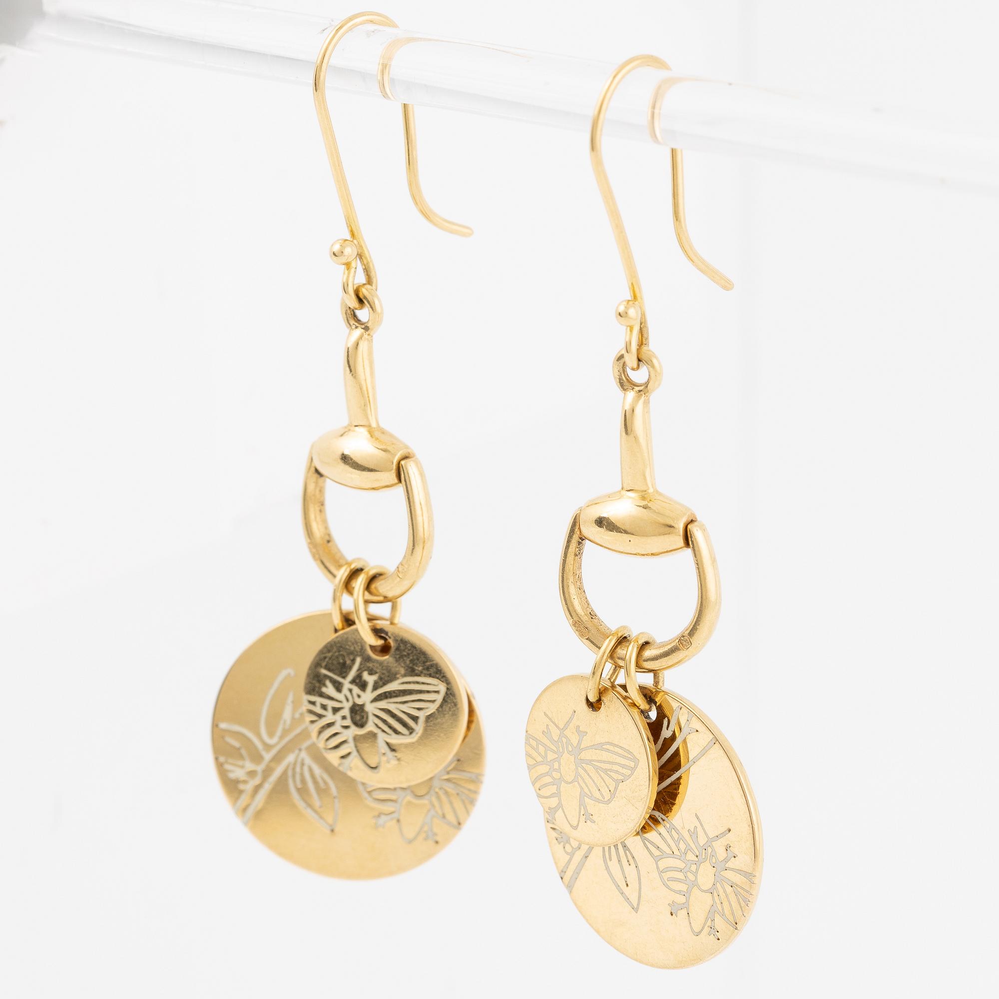 Earrings, Gucci, 18K gold.