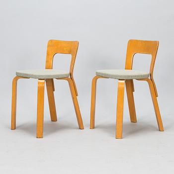 Alvar Aalto, a pair of 1930s model 65 chairs , O.Y. Huonekalu- ja Rakennustyötehdas A.B.