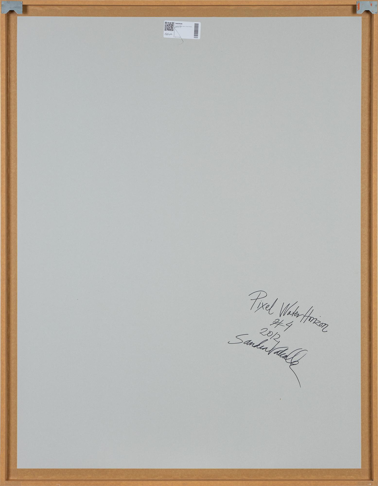 Sandra Vaka Olsen, ink pigment print, signed and dated 2012 verso. Ed 5/5.