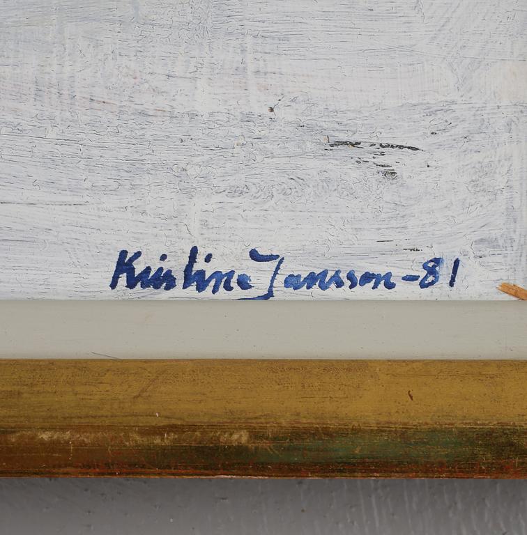 KRISTINA JANSSON, olja på duk, signerad och daterad -81.