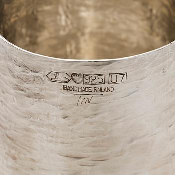 Tapio Wirkkala, A set of six sterling silver beakers, Kultakeskus, Hämeenlinna 1972-1974.