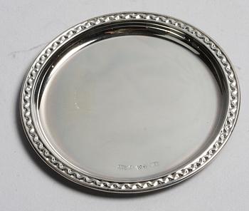GLASUNDERLÄGG, 13 st, silver, GAB, 1969.