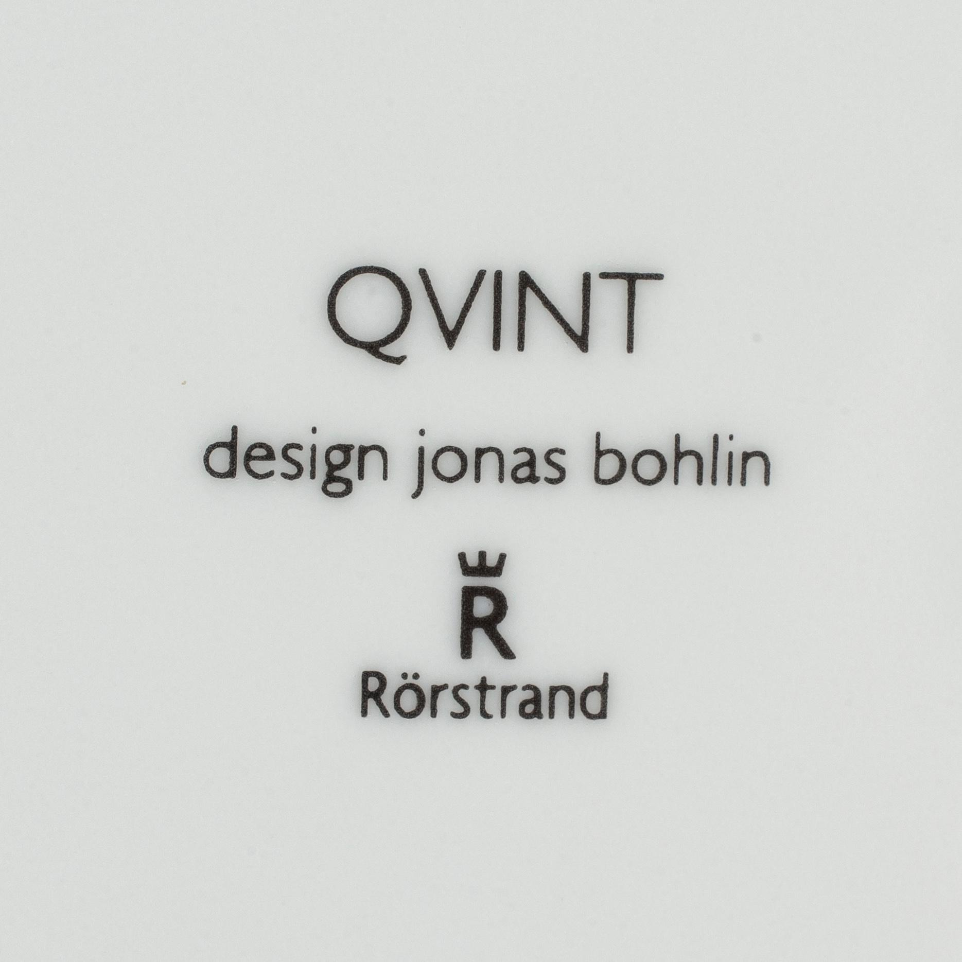 JONAS BOHLIN, servis, 66 delar, porslin, "Qvint", Rörstrand.