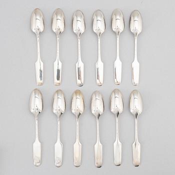 Claës Giertta, a set of twelve silver coffee spons, Mema, Lidköping 1971-75.