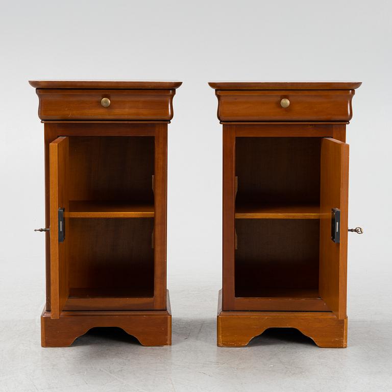 A pair of bedside tables, Grange, France, late 20th century.